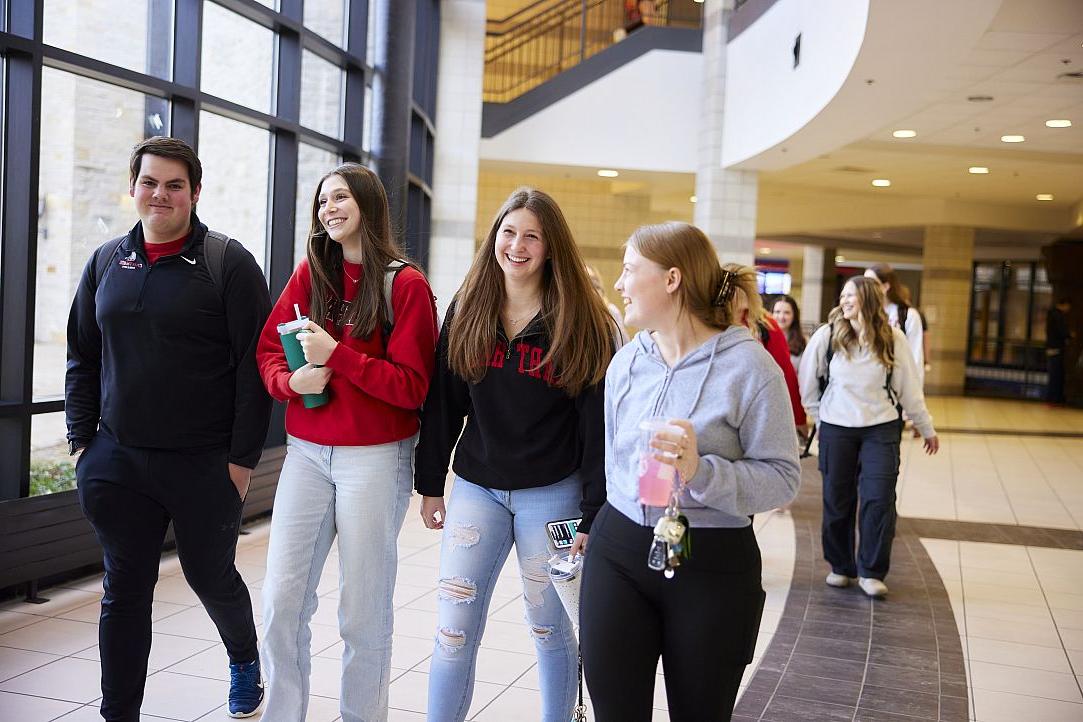 Carthage students walking the the TARC.